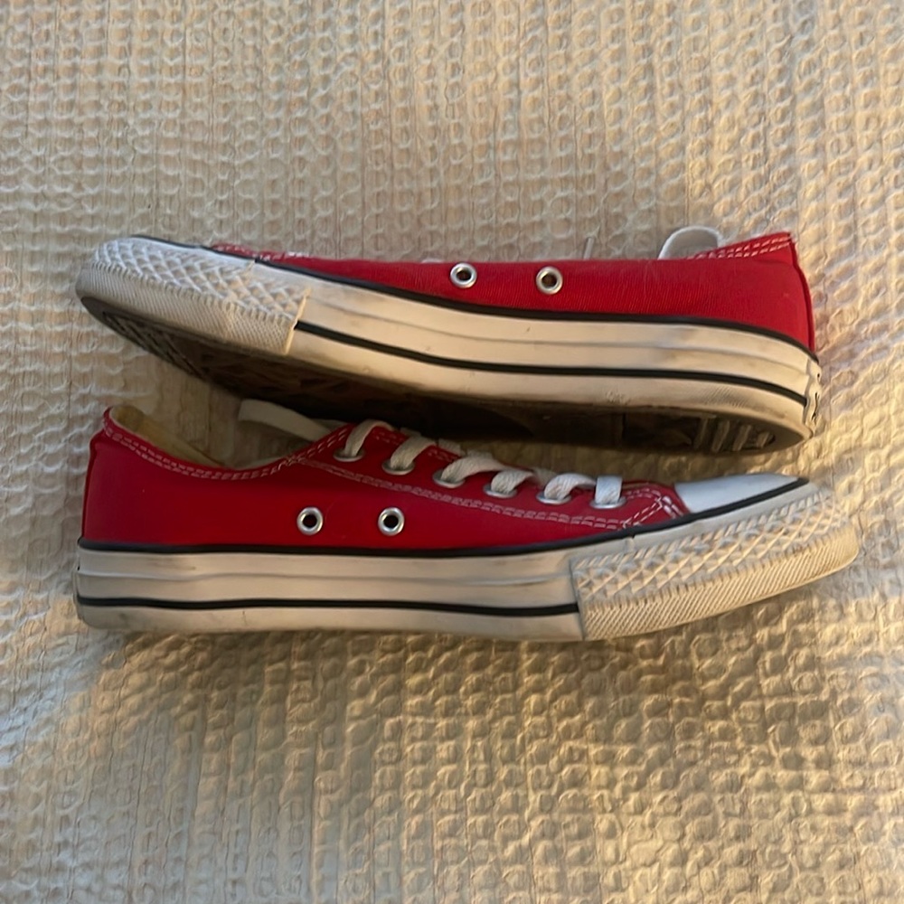 Converse All Star Low Tops Red Size 7 - Picture 2 of 7